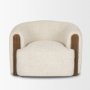 71199 - Kornelia Soft Oatmeal Fabric Barrel Accent Chair