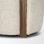 71199 - Kornelia Soft Oatmeal Fabric Barrel Accent Chair