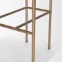 68564 - Parker 30" Seat Height Cream Fabric Seat Gold Metal Bar Stool