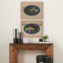 15159 - Pseudobalistes Fuscus by Mercana Studio Hand Embellished Textured Framed Art Print Matted under Glas