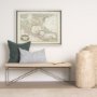 15176 - Carte Du Mexique Et De La Floride by Mercana Studio a Hand Embellished Textured Framed Art Print
