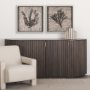 15206 - Wood Grain Sea Plant II by Mercana Studio a Hand Embellished Textured Framed Art Print