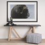 15371 - Muskox by Gary Blatter a Hand Embellished Textured Framed Photo Art Print Matted under Glass
