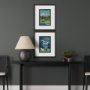 15640 - Montana Go USA (M) by Mercana Studio a Framed Art Print Matted under Glass