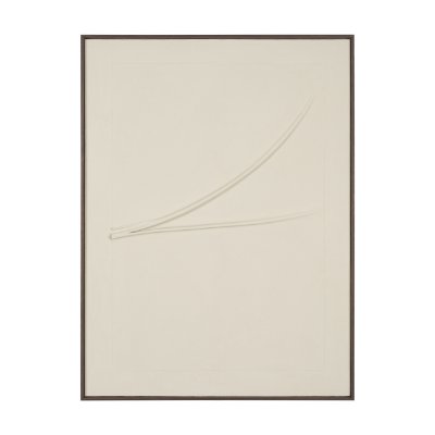 71517 - Drape II Cream Fabric Dimensional Framed Art