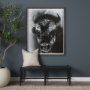 14776 - Snow Mask by Mercana Studio a Hand Embellished Textured Framed Photo Art Print Matted under Glass
