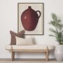 14937 - Redware Jug  by Mercana Studio a Hand Embellished Textured Framed Art Photograph