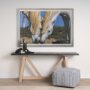14946 - Nuzzled Together by Mercana Studio a Hand Embellished Textured Framed Art Photo Matted under Glass