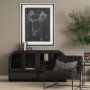 14983 - Horse Seat Black  I by Mercana Studio a Hand Embellished Textured Framed Art Print