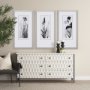 15010 - Floral Silhouette I by Mercana Studio Hand Embellished Textured Framed Art Print Matted under Glass