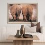 15022 - Walking Away by Mercana Studio a Hand Embellished Textured Framed Photo Art Print Matted under Glass