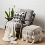 68185 - Olympus II Flint Gray Fabric Covered Wooden Frame Accent Chair
