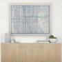 14637 - Manhattan Map I by Mercana Studio a Hand Embellished Textured Framed Art Print Matted under Glass