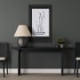 14674 - Organic Line Drawing I by Mercana Studio Hand Embellished Framed Art Print Matted under Glass