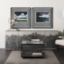 14698 - Stormy Skys I by Mercana Studio a Hand Embellished Textured Framed Art Print Matted under Glass
