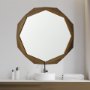 69029 - Aramis II 41L x 41H Octagon Brown Wood Frame Wall Mirror
