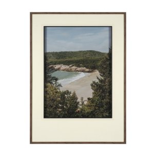 Maine Beach View by Kelly Frere Hand-Embellished FramedPhoto Print Matted under Glass