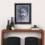 14350 - Animal Portrait II (Wolf) by Mercana Studio Hand Embellished Framed Art Print Matted under Glass
