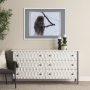 14367 - Grey Owl by Chad Mackay a Hand Embellished Textured Framed Photo Art Print Matted under Glass