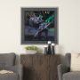 14370 - Playing Bears  by Chad Mackay a Hand Embellished Textured Framed Photo Art Print Matted under Glass