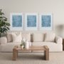 14425 - Thread Blue II by Mercana Studio a Hand Embellished Textured Framed Art Print Matted under Glass