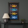 14440 - Largemouth Bass Print 4 in 1 by Mercana Studio a Hand Embellished Textured Framed Art Print