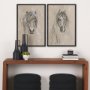 14478 - Sketch of Animal VI (Pony) by Mercana Studio Hand Embellished Framed Art Print Matted under Glass