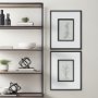 14536 - Botanical sketches III (Grey) by Mercana Studio Hand Embellished Framed Art Print Matted under Glass