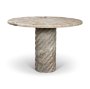 71389-AB - Ravello 42" Pink Marble Swirl Pedestal Base Round Dining Table