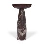 71394 - Bellancia Rosso Red Levanto Marble Pedastal Side Table