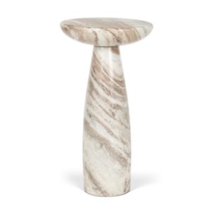 Bellancia Rosa Pink Marble Pedestal Side Table