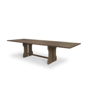 Rooke 124"L x 42"W Rectangular Extendable Dining Table | Modern | Brown Wood | Seats 10