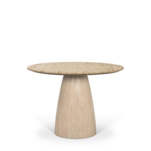 Allyson 42" Round Pedestal Dining Table | Light Brown Wood | Seats 4