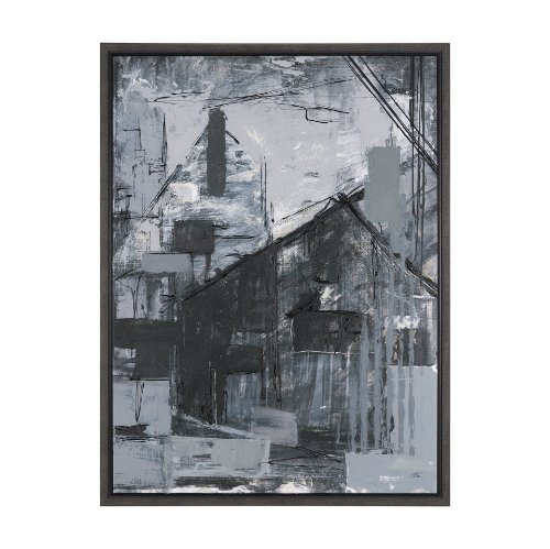 102758-FL - Community 1A by Mercana Studio Hand-Embellished Textured Framed Canvas Artwork