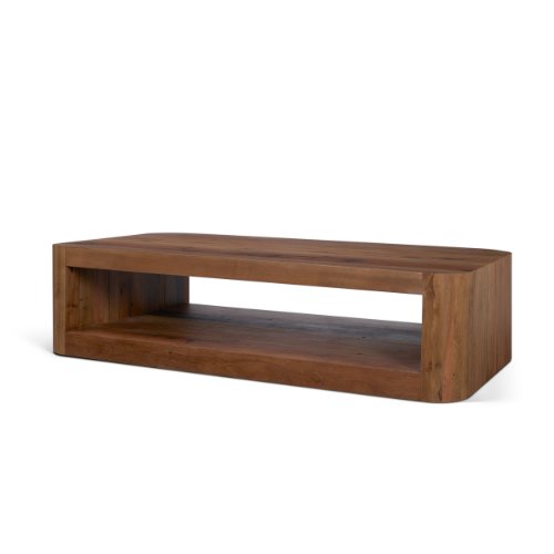 71383 - Dunmore Solid Wood Rectangular Open Shelf Coffee Table