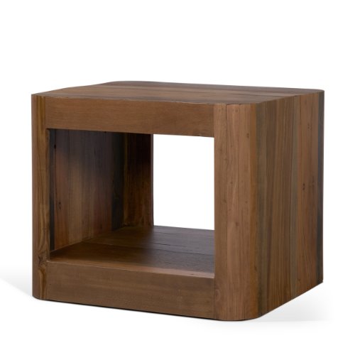 71385 - Dunmore Solid Wood Rectangular Open Shelf Side Table