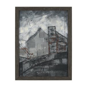 Community 4B by Mercana Studio Hand-Embellished Textured Framed Artwork Matted