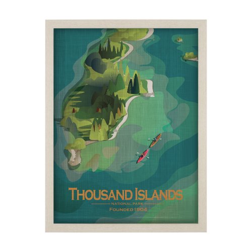 16070 - Thousand Islands GO (L) by Mercana Studio Textured Framed Artwork Matted