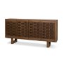 71374 - Wexlan Solid Wood w/ Leather Weave 4 Door Closed Sideboard