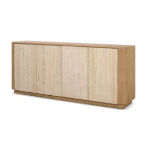 Serrin Solid Wood w/ Travertine 4 Door Closed Sideboard