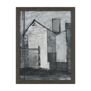 Community 3A by Mercana Studio Hand-Embellished Textured Framed Artwork Matted