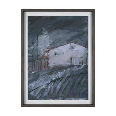16106 - Community 2C by Mercana Studio Hand-Embellished Textured Framed Artwork Matted under Glass