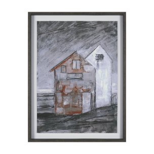 Community 3D by Mercana Studio Hand-Embellished Textured Framed Artwork Matted under Glass