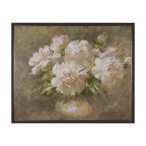102753-FL - Full Bloom by Mercana Studio Hand-Embellished Textured Framed Canvas Artwork