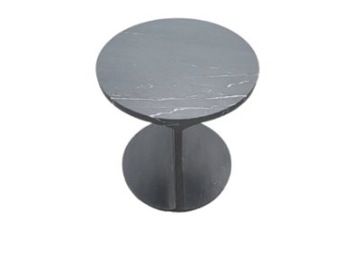 71400 - Forma Nero Black Marble Round Side Table