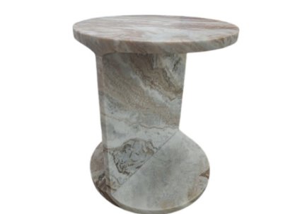 71401 - Forma Rosa Pink Marble Round Side Table