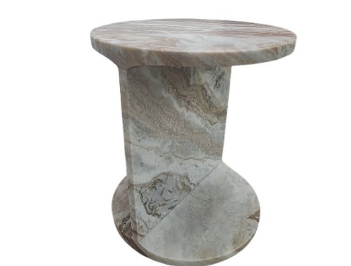 71401 - Forma Rosa Pink Marble Round Side Table