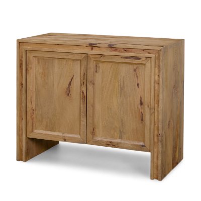 71336 - Notts Brown Wood 2-Door Accent Cabinet