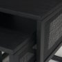 71147 - Grier Set of 2 Black Wood w/ Black Cane Nesting Accent Tables