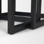 71147 - Grier Set of 2 Black Wood w/ Black Cane Nesting Accent Tables